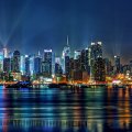 magical new york city in lights hdr