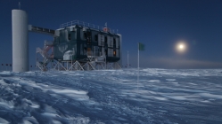 antarctic observatory in a perpetual night