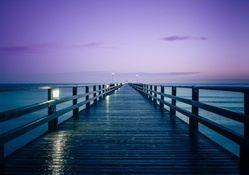 beautiful wet wooden pier
