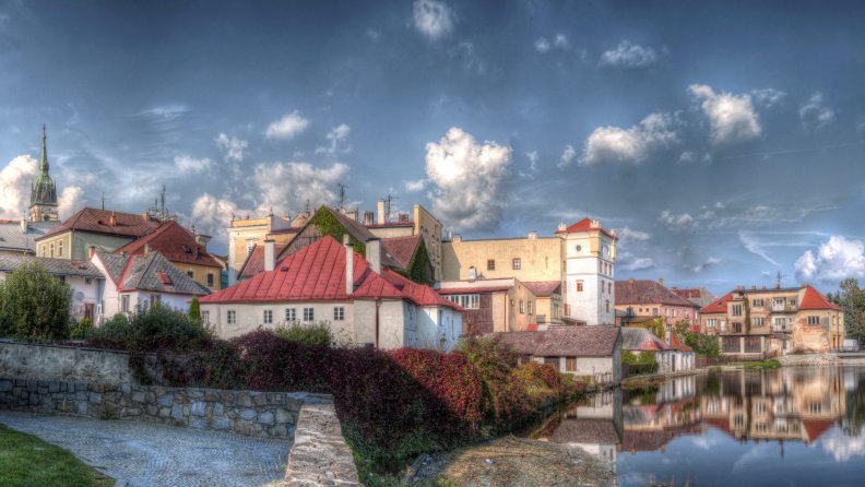 town of jindrichuv hradec in the czech republic hdr