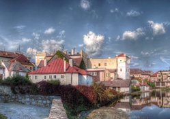 town of jindrichuv hradec in the czech republic hdr