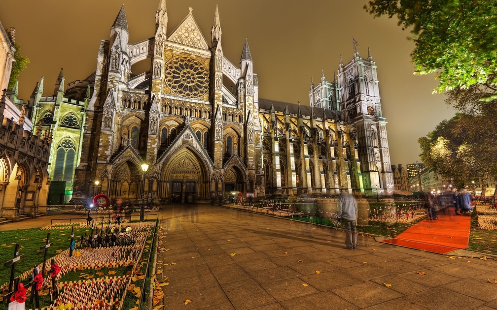 glorious cathedral at night