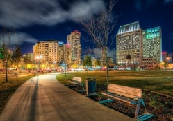 lovely ruocco park in san diego at night hdr