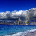 magnificent rio_antirio bridge in greece hdr