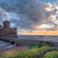 the astura tower castle off the italian coast