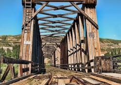 old decrepit railway bridge