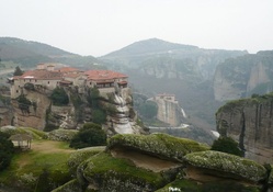 wonderful monasteries on cliffs in greece