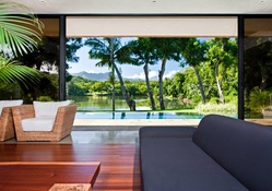 Beautiful Tropical Modern Villa overlooking Pool in Kauai Hawaii