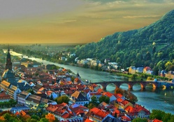 magnificent view of heidelberg germany on the neckar river