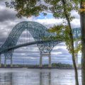 lovely bridge in trois rivieres in quebec canada hdr