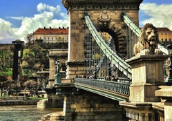 wonderful chain bridge in budapest