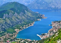 view of kotor bay in montenegro