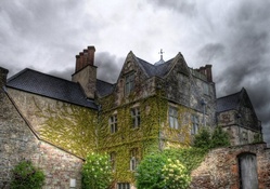 lovely english manor house hdr