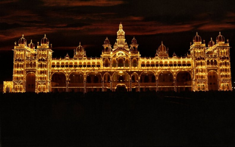 Mysore Palace at Night 1