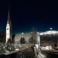 church and cemetery in an alpine town