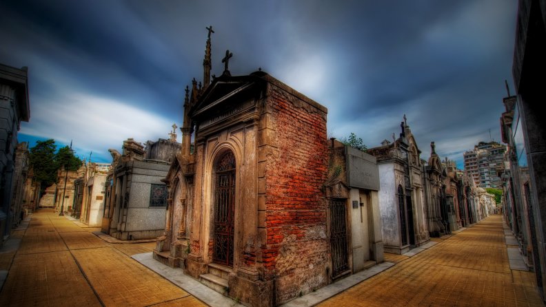 solemn cemetery in buenos aires hdr