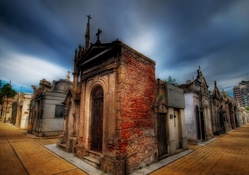 solemn cemetery in buenos aires hdr