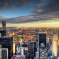 morning view of central park manhattan hdr