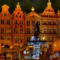 poseidon fountain in gdansk city square
