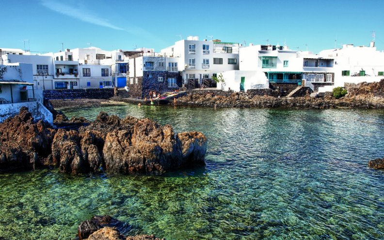 wonderful greek seaside village hdr