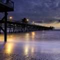 wonderful sea pier at dusk