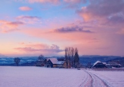 fantastic farm in winter