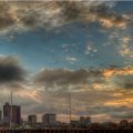 wide view of boston harbor hdr