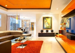 Orange living room