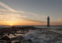 wonderful lighthouse at sunrise