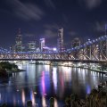 wonderful city bridge at night