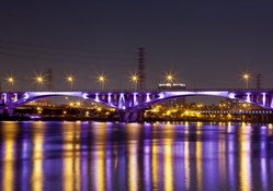 purple light bridge in taipei taiwan