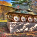 a russian t_34 tanks as a monument hdr