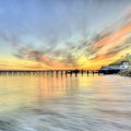 wonderful ocean pier at sunset