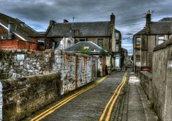 lovely side street in town hdr