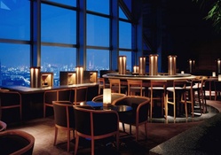 bar lounge in a skyscraper