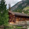 beautiful log cabin in the austrian alps