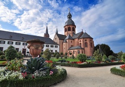 Church with garden