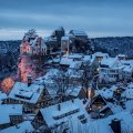 hohnstein castle and town in winter