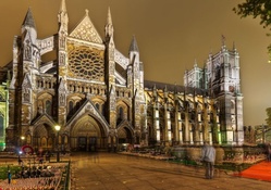 westminster abbey in long exposure