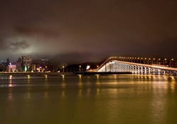 beautiful night bridge in macau