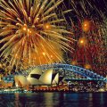 Fireworks over the Sydney Opera House and Sydney Harbour Bridge