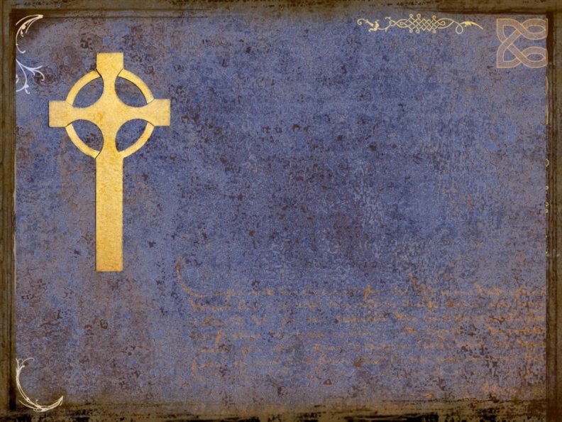 Celtic cross over grungy background