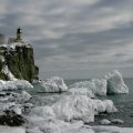 split rock lighthouse in winter
