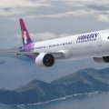 Hawaiian Airlines in flight to Seattle