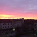 beautiful sunrise in yambol,bulgaria