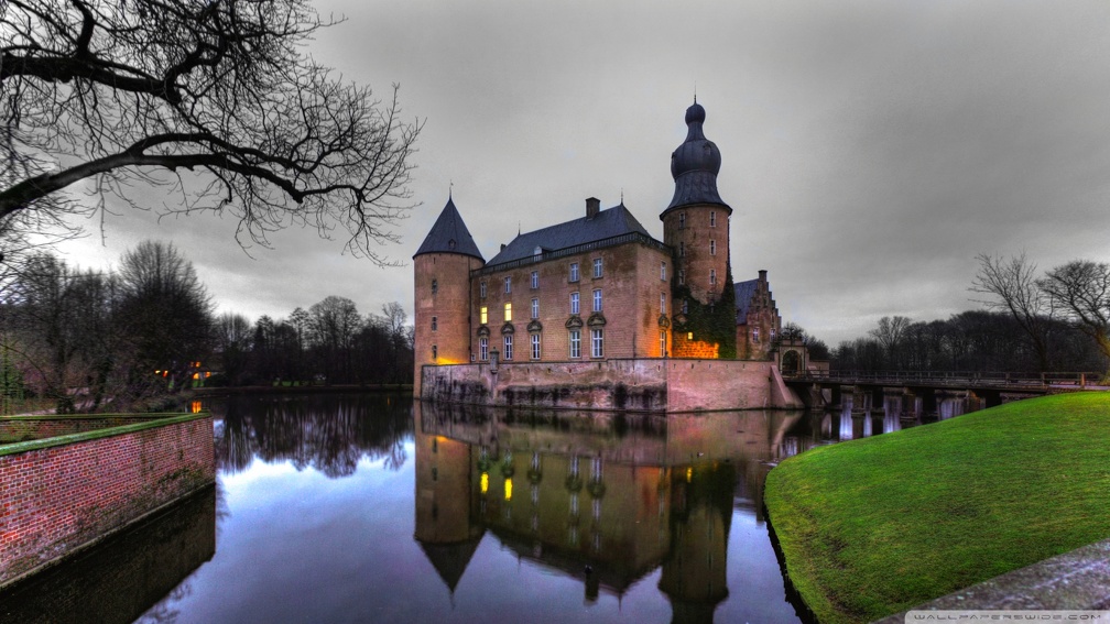 fantastic reflection of a german castle hdr