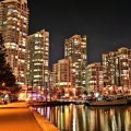 vancouver waterfront at night