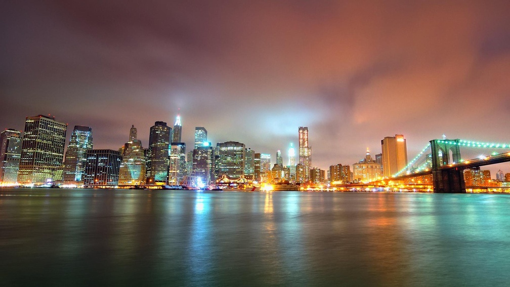 magnificent view of downtown manhattan