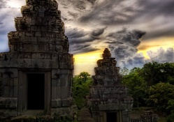 ancient asian temples hdr