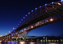 Blue Water Bridge at night
